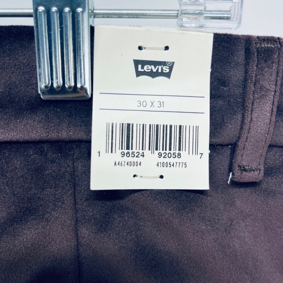 Levi’s Women’s Pans Baggy Throusers Velvet  Straight Leg Brown Sz 30X31 New - Picture 8 of 14